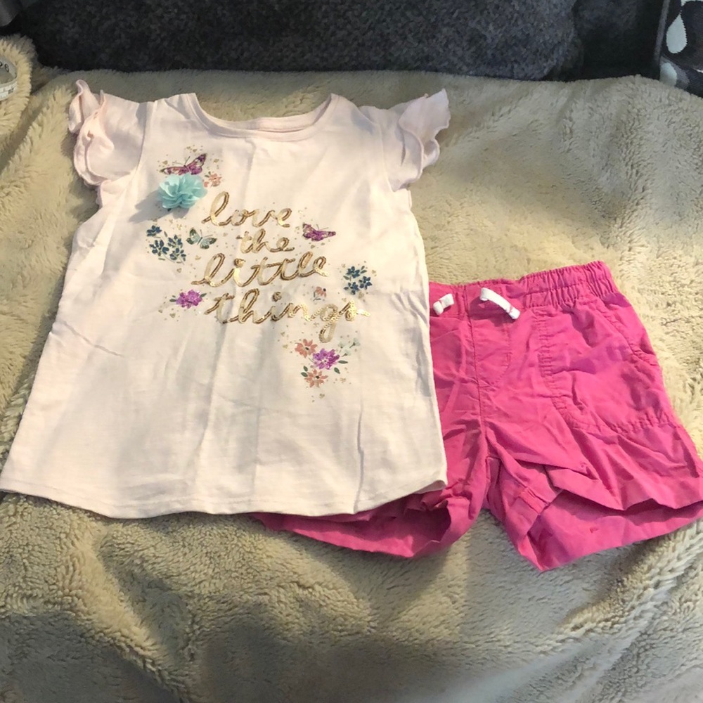 🔹4 for $30 Girls Tee and Short Set, size 6x